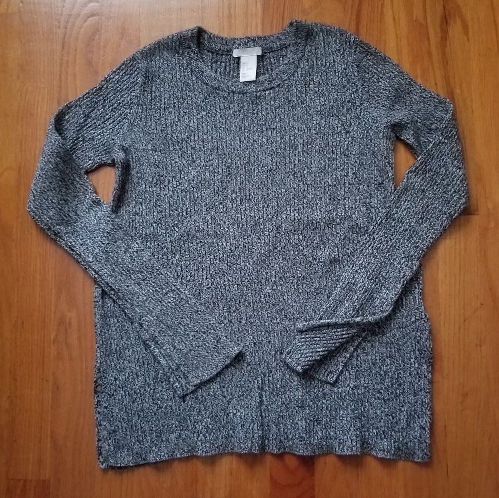 H&M Charcoal Ribbed Knit Sweater
